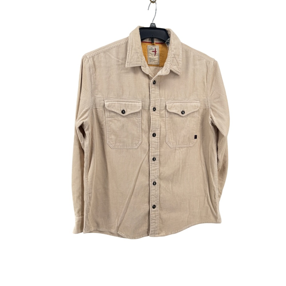 Relwen Corduroy Field Shirt Mens 2X Tan Long Sleeve Button Up Workwear Aesthetic